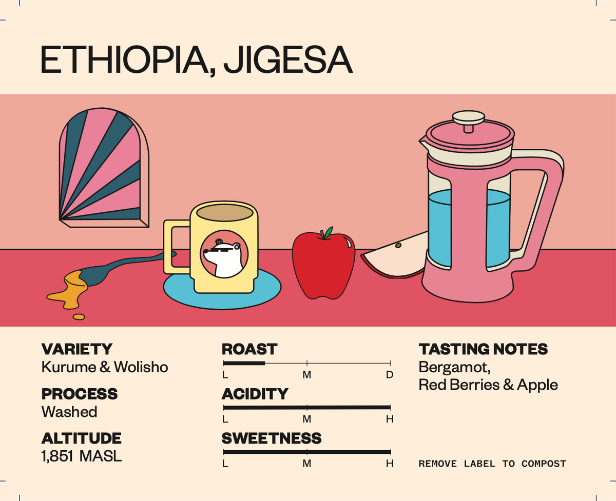 SINGLE ORIGIN: ETHIOPIA, JIGESA 250g