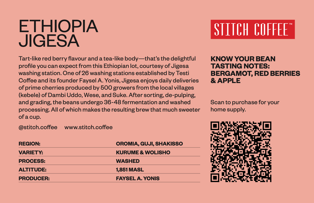 SINGLE ORIGIN: ETHIOPIA, JIGESA 250g