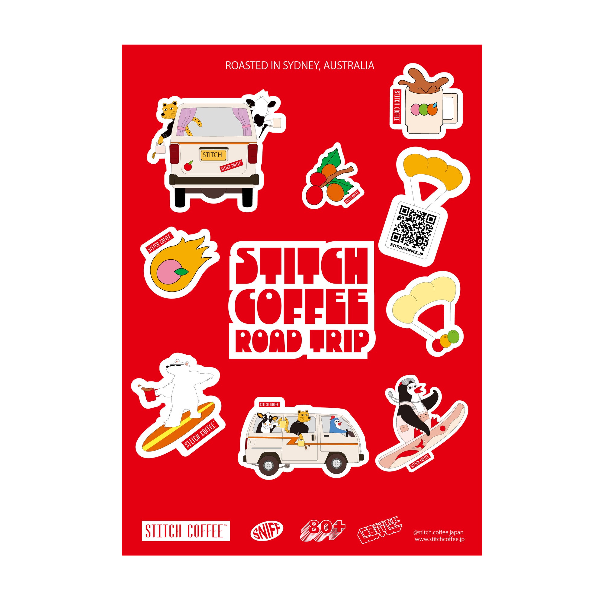 STITCH COFFEE ROAD TRIP ステッカー